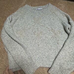 Zara pearl sweater
